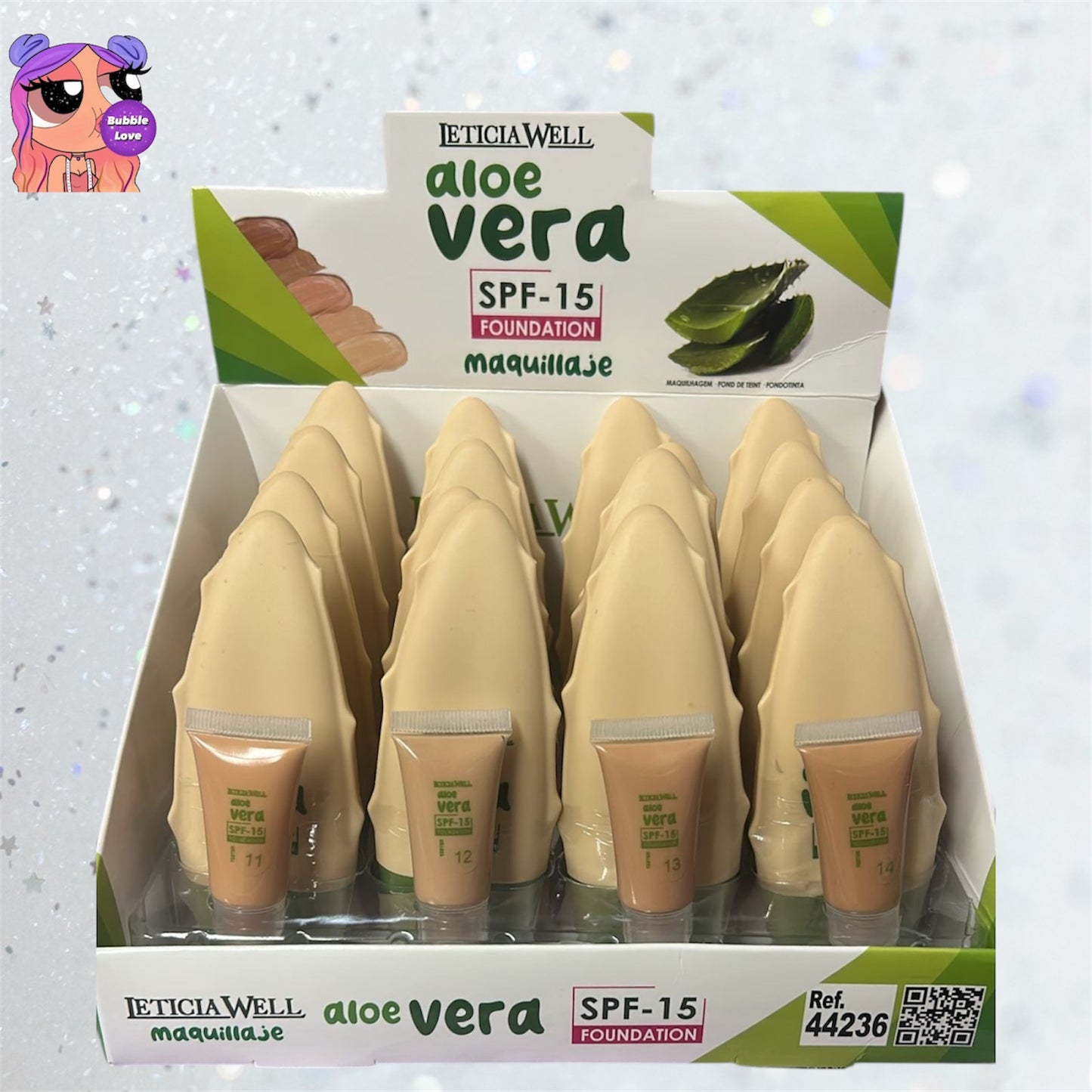 Fondotinta fluido con Aloe Vera SPF15 numero 12