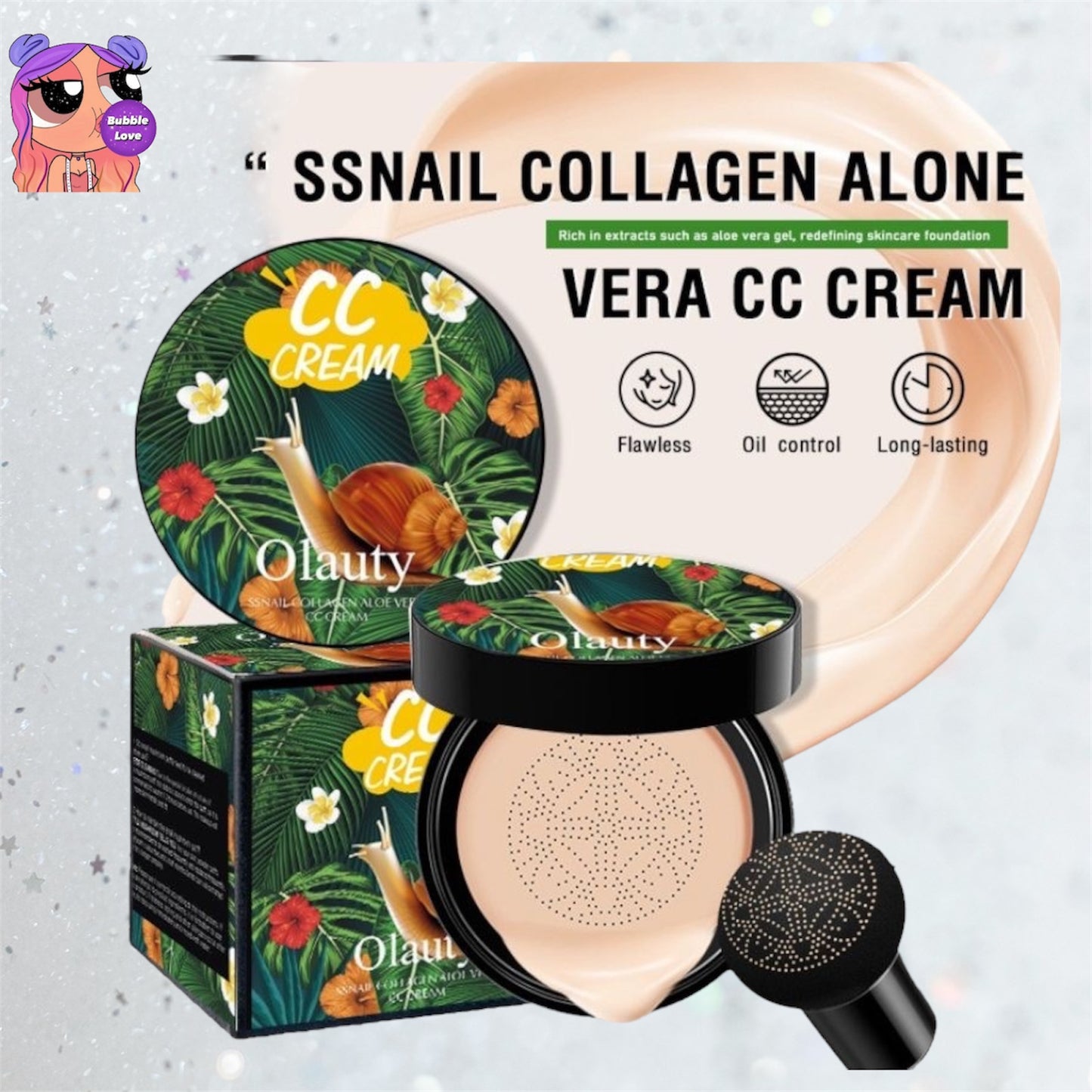 Cc cream base trucco con bb cream alla bava di lumaca n2