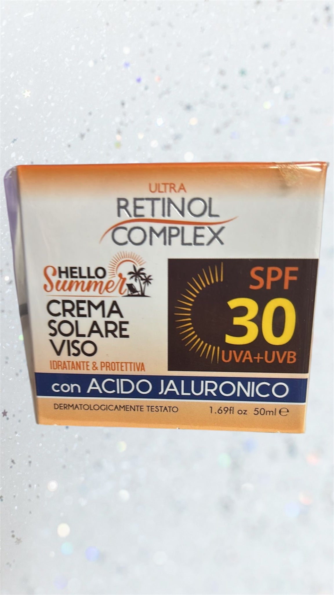 Crema solare viso protezione uva+uvb 30 acido ialuronico