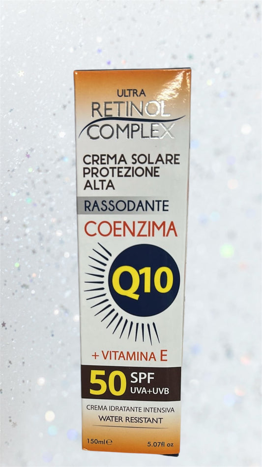 Crema solare protezione uva+uvb alta 50 coenzima Q10 e vitamina Econ dosatore