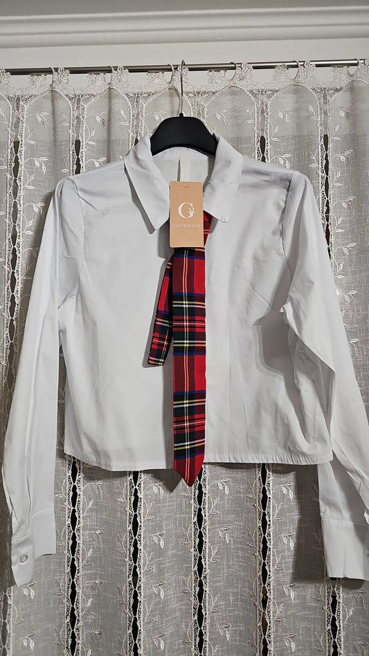 Camicia con Cravatta Tartan