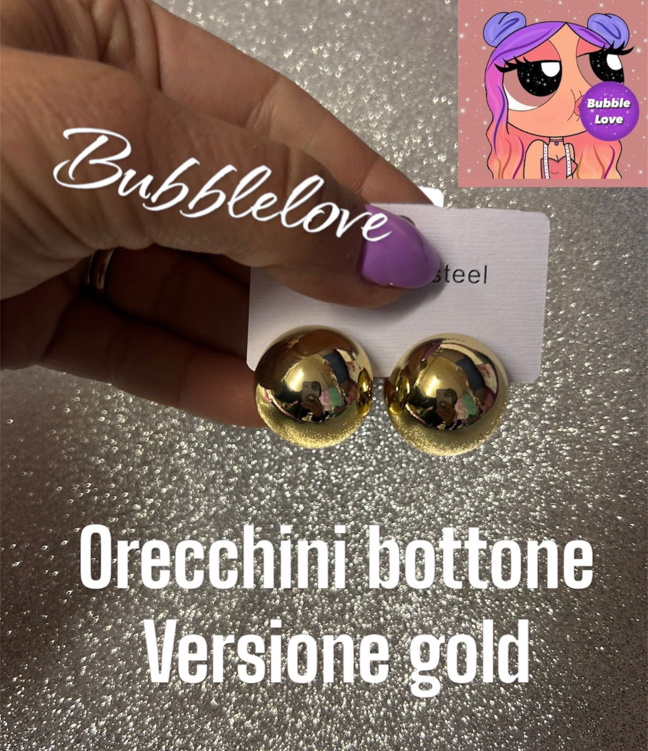 Orecchini Bottone Gold