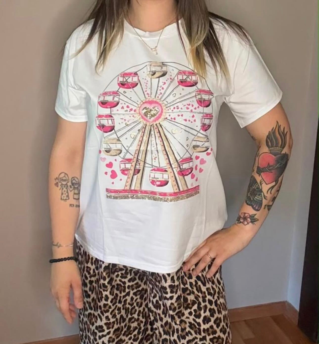 T shirt tg unica ruota panoramica