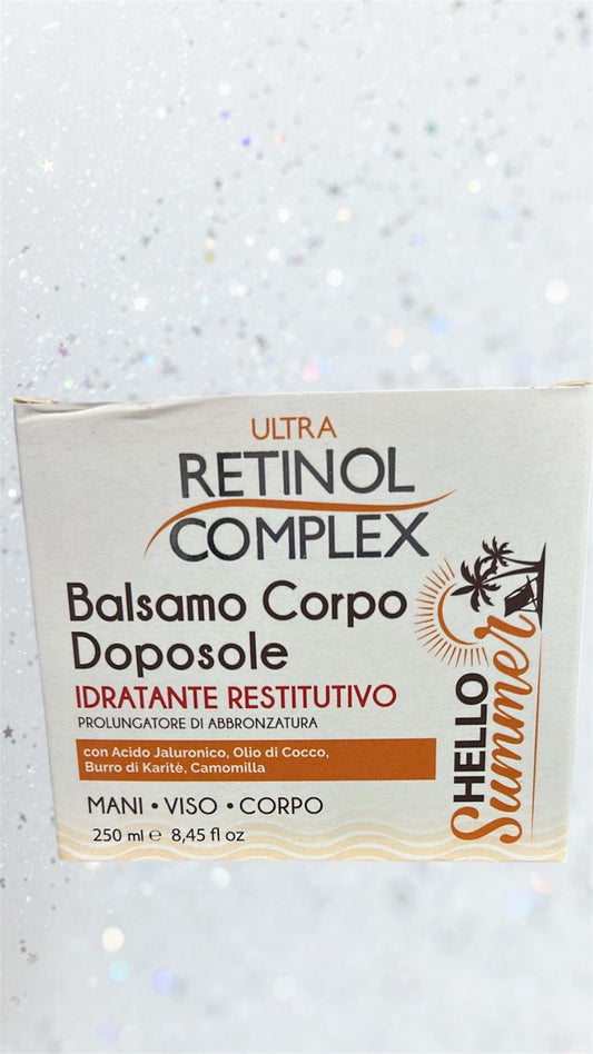 Balsamo corpo dopo sole idratante per mani viso e corpo- con acido ialuronico cocco burro di karite e camomilla