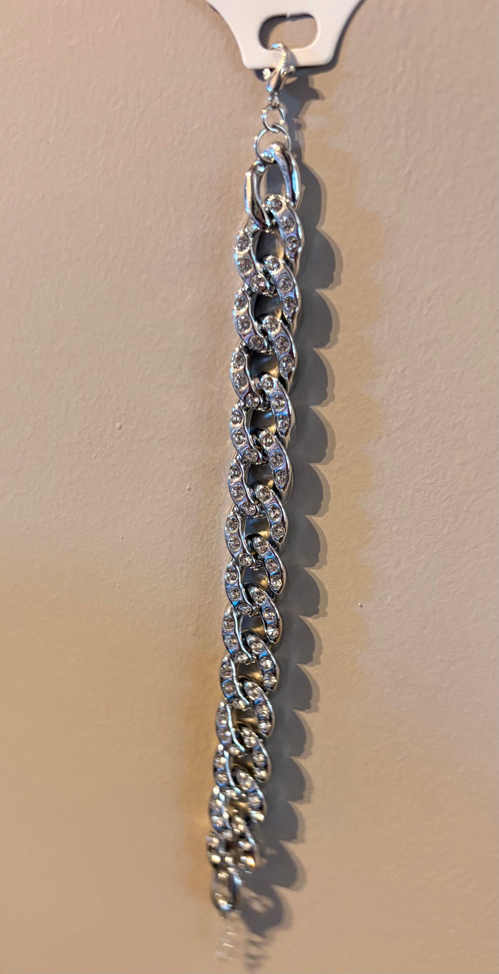 Bracciale catena con strass