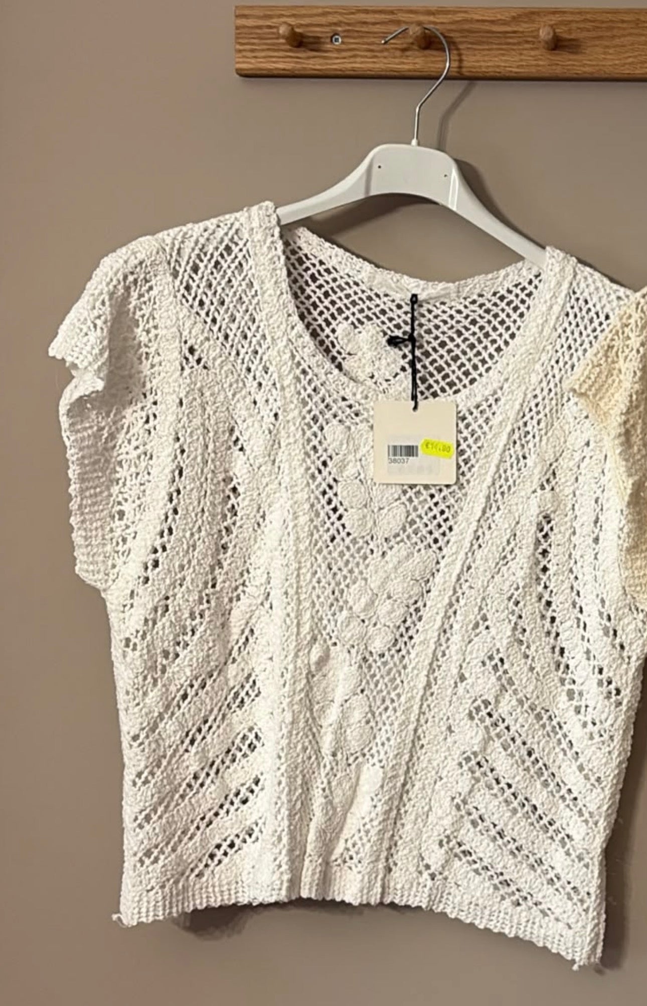 Maglia traforata bianca taglia unica