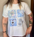 T shirt taglia unica Quadro celeste