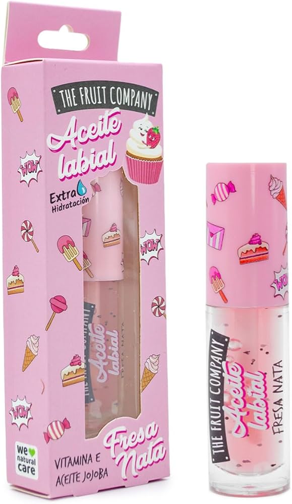 Olio labbra panna e fragola