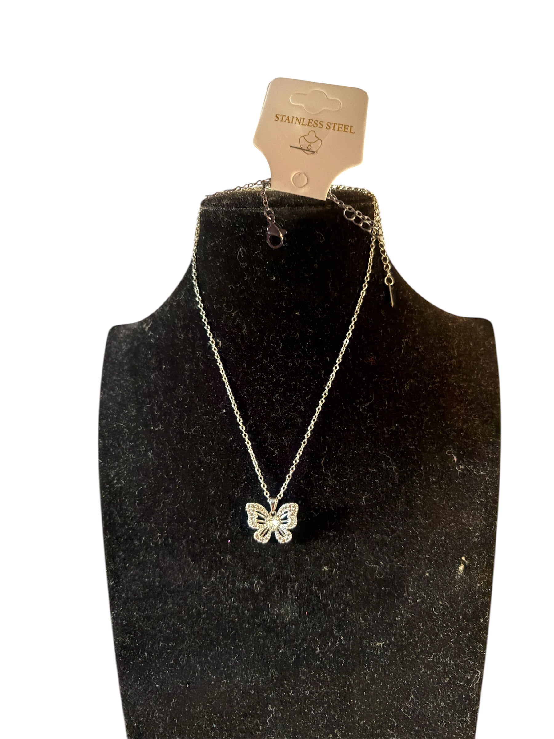 Collana acciaio fiocco